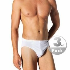 Schiesser Essential Supermini 3er Pack 205221/100 Slips, Baumwoll-Stretch, Weiß