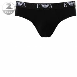 EMPORIO ARMANI Hip Brief DP 111321/CC715/07320 Slips, Baumwoll-Stretch, Schwarz