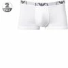 EMPORIO ARMANI Trunk Doppelpack 111210/CC715/04710 Trunks, Baumwoll-Stretch, Weiß