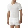 Zimmerli Royal Classic V-Shirt 252/8122 T-Shirt , Baumwolle mercerisiert, Weiß , Weiß