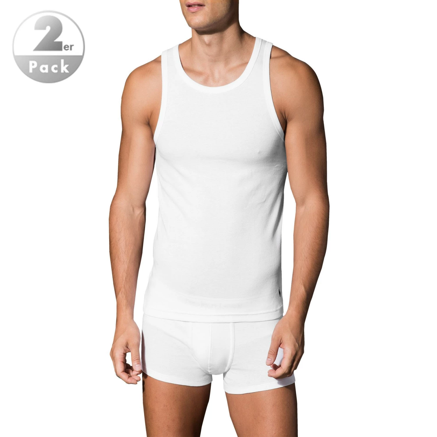 Polo Ralph Lauren Polo R.Lauren Tank 2er Pack 714515508001 Tanktops, Baumwolle, Weiß