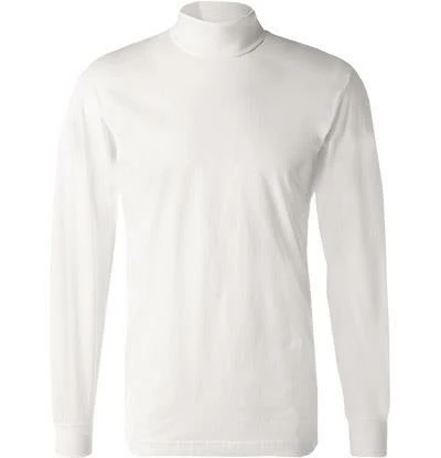 RAGMAN Longsleeve 400160/006 Stehkragenshirt, Baumwolle, Weiß – Bild 2