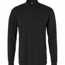 RAGMAN Longsleeve 400160/009 Stehkragenshirt, Baumwolle, Schwarz