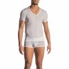 Olaf Benz RED0965 V-Neck (Low) 106024/1000 T-Shirt, Mikrofaser, Weiß, White