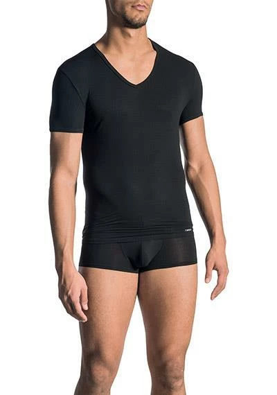 Olaf Benz RED0965 V-Neck (Low) 106024/8000 T-Shirt, Mikrofaser, Schwarz, Black – Bild 2