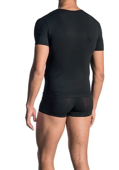 Olaf Benz RED0965 V-Neck (Low) 106024/8000 T-Shirt, Mikrofaser, Schwarz, Black – Bild 3