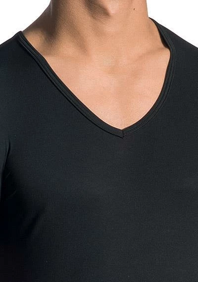 Olaf Benz RED0965 V-Neck (Low) 106024/8000 T-Shirt, Mikrofaser, Schwarz, Black – Bild 4