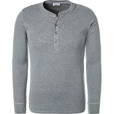 Schiesser Revival Karl-Heinz 1/1 Shirt 160096/202 Longsleeve, Baumwolle, Grau meliert, Grau-melange