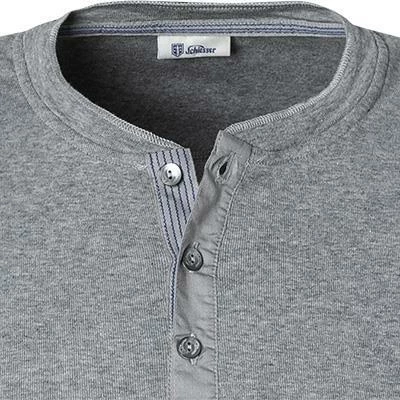Schiesser Revival Karl-Heinz 1/1 Shirt 160096/202 Longsleeve, Baumwolle, Grau meliert, Grau-melange – Bild 2