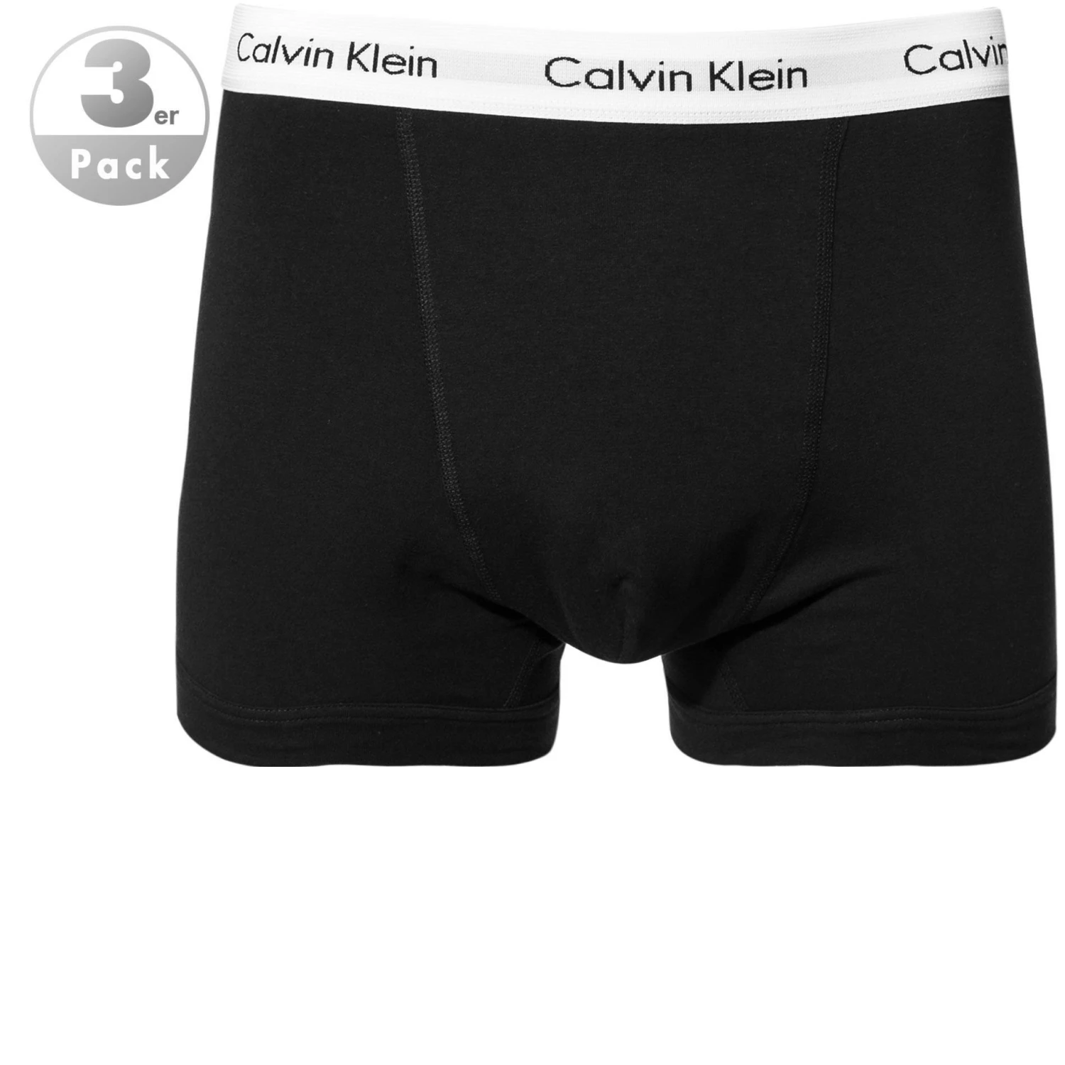 Calvin Klein Underwear Calvin Klein COTTON STRETCH 3er Pack U2662G/001 Trunks, Baumwolle, Schwarz, Schwarz-weiss