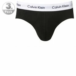Calvin Klein Underwear Calvin Klein COTTON STRETCH 3er Pack U2661G/001 Slips, Baumwolle, Schwarz, Schwarz-weiß