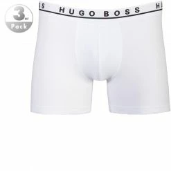 BOSS Boxer Brief 3er Pack 50325404/100 Trunks, Baumwoll-Stretch, Weiß, White