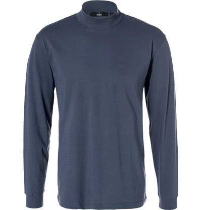RAGMAN Longsleeve 400160/070 Stehkragenshirt, Baumwolle, Marine, Marineblau