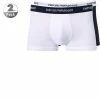 EMPORIO ARMANI Trunk 2Pack 111210/CC717/10410 Trunks, Baumwoll-Stretch, Dunkelblau-weiß, Weiß-blau