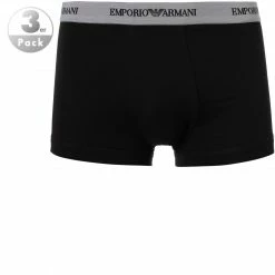 EMPORIO ARMANI Trunk 3er Pack 111357/CC717/00120 Trunks, Baumwoll-Stretch, Schwarz