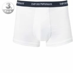 EMPORIO ARMANI Trunk 3er Pack 111357/CC717/00110 Trunks, Baumwoll-Stretch, Weiß