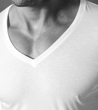 Novila Natural Comfort V-Shirt 8036/06/01 T-Shirt, Slim Fit, Mako-Baumwolle, Weiß – Bild 2