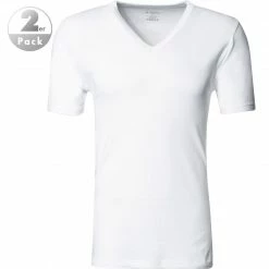 Jockey V-Neck Shirt 2er Pack 18501823/01 T-Shirts, Baumwolle, Weiß