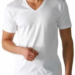 Mey CLUB V-Neck Shirt 46507/101 T-Shirt, Baumwoll-Stretch, Weiß
