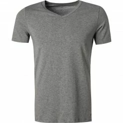 Marc O'Polo Shirt V-Neck 2er Pack 149804/202 T-Shirts, Baumwoll-Stretch, Grau meliert, Grey-melange