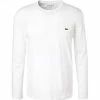 LACOSTE T-Shirt TH2040/001 Longsleeve, Regular Fit, Baumwolle, Weiß, Blanc