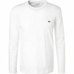 LACOSTE T-Shirt TH2040/001 Longsleeve, Regular Fit, Baumwolle, Weiß, Blanc