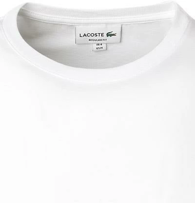 LACOSTE T-Shirt TH2040/001 Longsleeve, Regular Fit, Baumwolle, Weiß, Blanc – Bild 2