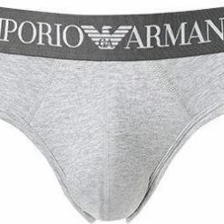 EMPORIO ARMANI Brief 111285/CC729/00048 Slip, Baumwoll-Stretch, Hellgrau meliert, Grau