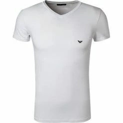 EMPORIO ARMANI V-Shirt 110810/CC729/00010 T-Shirt, Baumwolle, Weiß