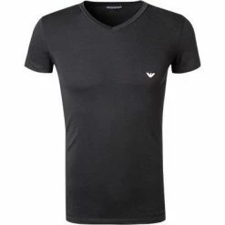 EMPORIO ARMANI V-Shirt 110810/CC729/00020 T-Shirt, Baumwolle, Schwarz