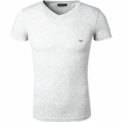 EMPORIO ARMANI V-Shirt 110810/CC729/00048 T-Shirt, Baumwolle, Hellgrau meliert, Grau