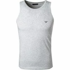 EMPORIO ARMANI Tank Top 110828/CC729/00048 Tanktop, Baumwoll-Stretch, Hellgrau meliert, Grau