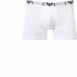 EMPORIO ARMANI Boxer 2er Pack 111284/CC715/04710 Trunks, Baumwoll-Stretch, Weiß
