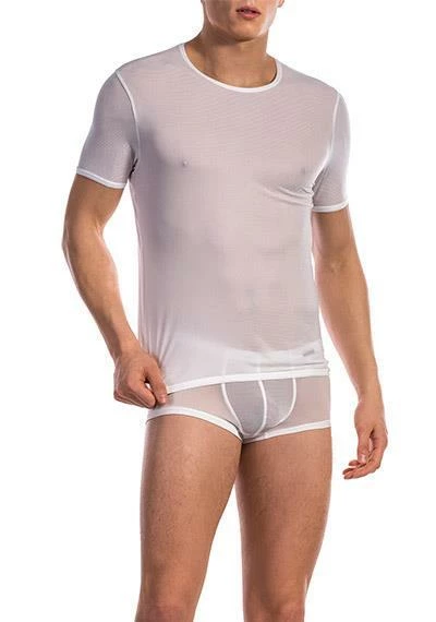 Olaf Benz RED1201 T-Shirt weiß 105835/1000 Mikrofaser, Weiß gestreift – Bild 2