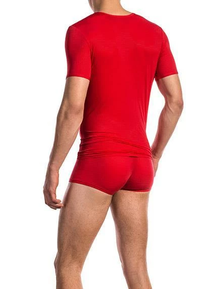 Olaf Benz RED1201 T-Shirt rot 105835/3000 Mikrofaser, Rot gestreift – Bild 3