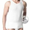 Schiesser Authentic Shirt 2er Pack 103401/100 Tanktops, Baumwoll-Stretch, Weiß