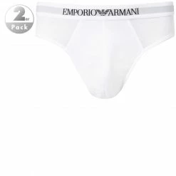 EMPORIO ARMANI Brief 2er Pack 111321/CC722/04710 Slips, Baumwolle, Weiß