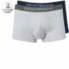 EMPORIO ARMANI Trunk 2er Pack 111613/CC722/15935 Trunks, Baumwolle, Hellgrau-marineblau, Marine-grau