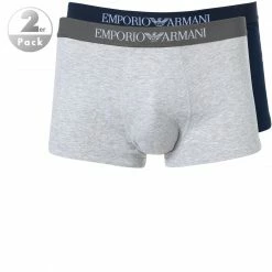 EMPORIO ARMANI Trunk 2er Pack 111613/CC722/15935 Trunks, Baumwolle, Hellgrau-marineblau, Marine-grau