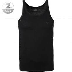EMPORIO ARMANI Tank Top 2 Pack 111612/CC722/97120 Tanktops, Baumwolle, Schwarz-hellgrau, Schwarz-grau