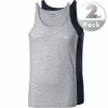 EMPORIO ARMANI Tank Top 2 Pack 111612/CC722/15935 Tanktops, Baumwolle, Hellgrau-navy, Marine-grau