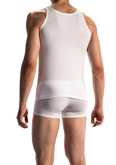 Olaf Benz RED1601 Sportshirt 107415/1000 Tanktop, Baumwoll-Stretch, Weiß, White – Bild 3