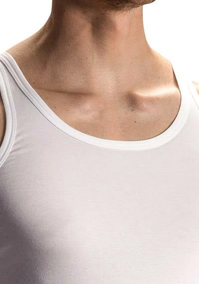 Olaf Benz RED1601 Sportshirt 107415/1000 Tanktop, Baumwoll-Stretch, Weiß, White – Bild 4