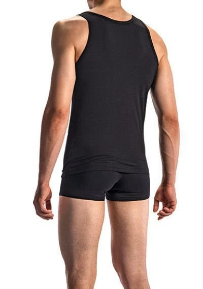 Olaf Benz RED1601 Sportshirt 107415/8000 Tanktop, Baumwoll-Stretch, Schwarz, Black – Bild 3