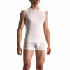 Olaf Benz RED1601 Collegeshirt 107416/1000 Tanktop, Baumwoll-Stretch, Weiß, White