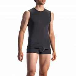 Olaf Benz RED1601 Collegeshirt 107416/8000 Tanktop, Baumwoll-Stretch, Schwarz, Black