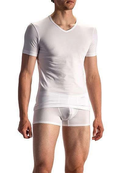 Olaf Benz RED1601 V-Shirt 107418/1000 T-Shirt, Baumwoll-Stretch, Weiß, White – Bild 2