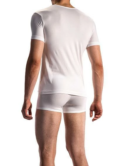 Olaf Benz RED1601 V-Shirt 107418/1000 T-Shirt, Baumwoll-Stretch, Weiß, White – Bild 3