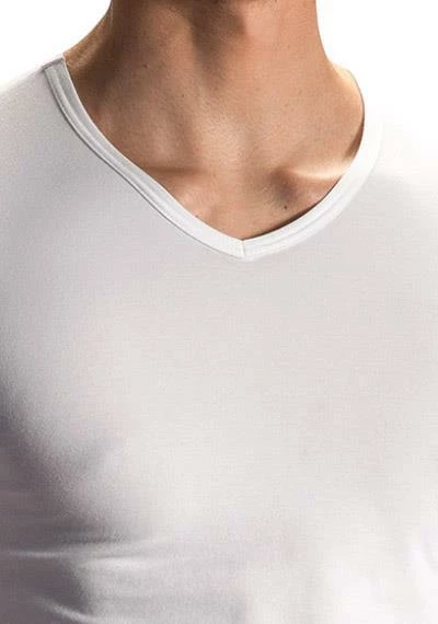 Olaf Benz RED1601 V-Shirt 107418/1000 T-Shirt, Baumwoll-Stretch, Weiß, White – Bild 4