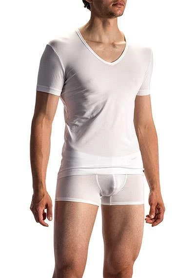 Olaf Benz RED1601 V-Shirt (Low) 107419/1000 T-Shirt, Baumwoll-Stretch, Weiß, White – Bild 2